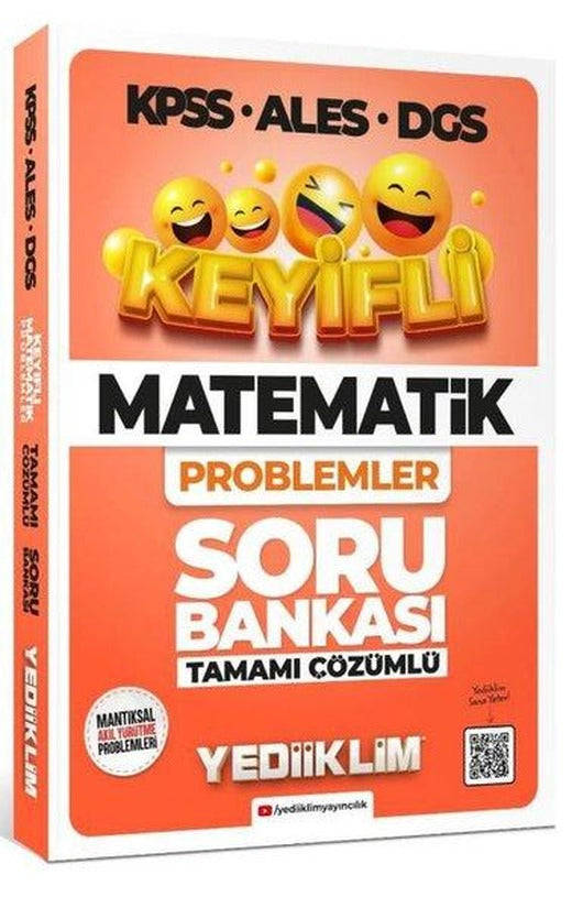 2022 KPSS - ALES - DGS Keyifli Matematik Problemler Tamamı Çözümlü Soru Bankası | Yediiklim Yayınları (İnce Kapak)