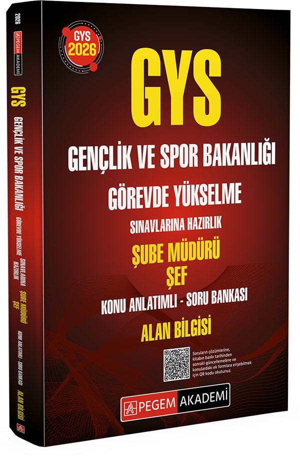 2026 GYS Gençlik ve Spor Bakanlığı Görevde Yükselme Sınavlarına Hazırlık Şube Müdürü Şef Konu Anlatımlı Soru Bankası Alan Bilgisi