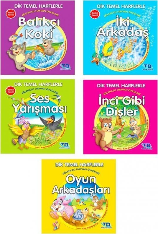 Dik ve Temel Harflerle Eğlenceli Hayvan Öyküleri (5 Kitap Takım)