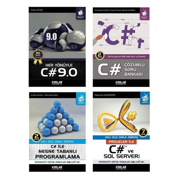 C# Eğitim Seti 2 (4 Kitap Takım) | Kodlab Yayın Dağıtım (Ciltsiz)