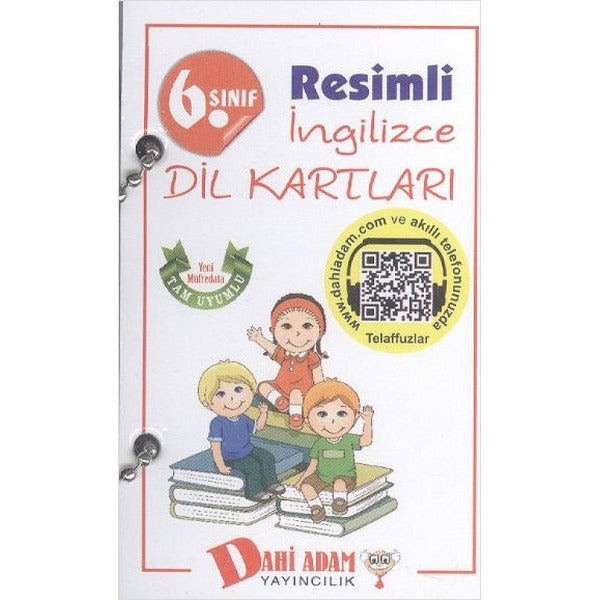 Dahi Adam 6. Sınıf Resimli İngilizce Dil Kartları | Dahi Adam Yayıncılık (İnce Kapak)