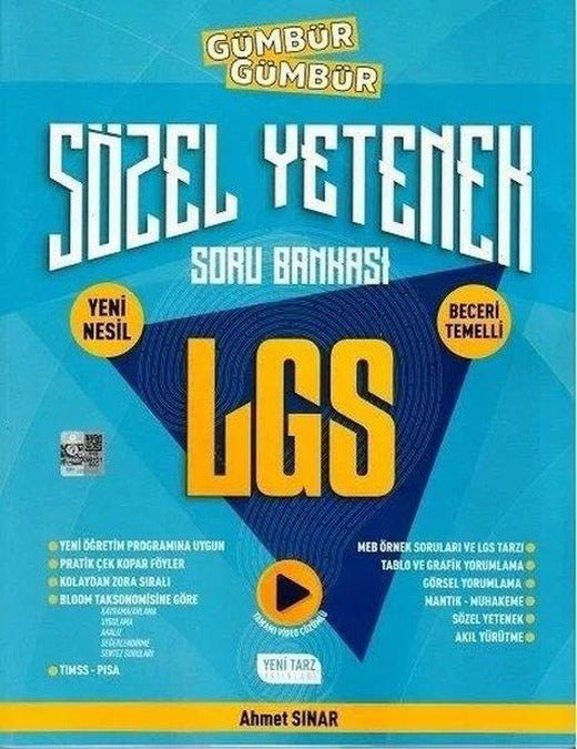 8.Sınıf LGS Sözel Yetenek Gümbür Gümbür Soru Bankası | Yeni Tarz Yayınları (İnce Kapak)