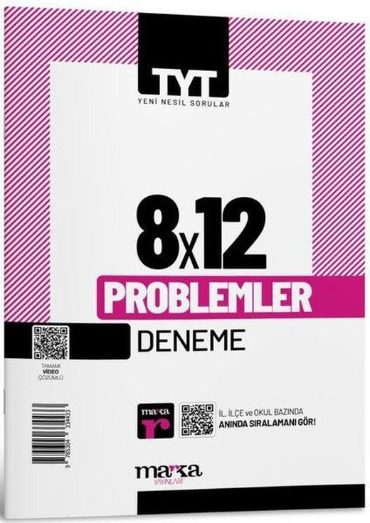 2025 TYT Yeni Nesil Problemler 8 Deneme Tamamı Video Çözümlü | Marka Yayınları (İnce Kapak)