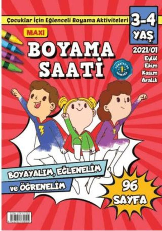 Maxi Boyama Saati 1 | Maxi Yayıncılık (Ciltsiz)