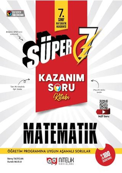 Süper 7 Matematik Kazanım Soru Kitabı | Nitelik Yayınları (Ciltsiz)