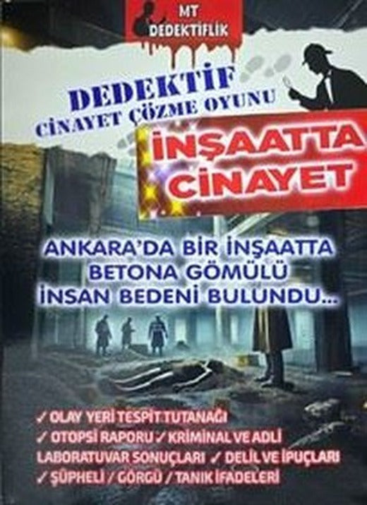İnşaatta Cinayet - Dedektif Cinayet Çözme Oyunu | MT Dedektiflik (İnce Kapak)