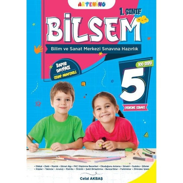 1. Sınıf 2025 Bilsem Sınavına Hazırlık 5'li Deneme Sınavı | Artenino Yayıncılık (İnce Kapak)