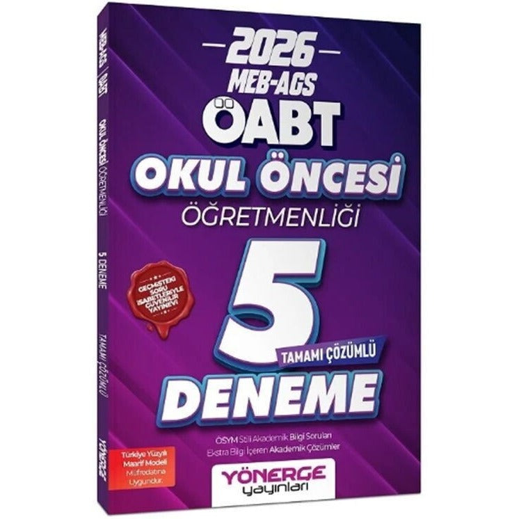 2026 ÖABT MEB-AGS Okul Öncesi Öğretmenliği 5 Deneme Çözümlü