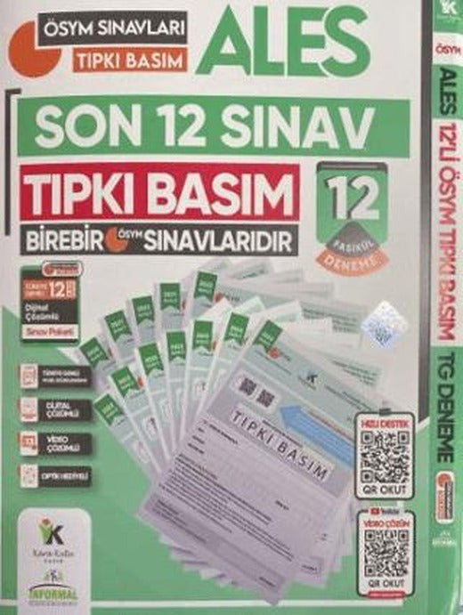 2024 ALES ÖSYM Tıpkı Basım Çıkmış Soru 12li Deneme Paketi Video Ve Dijital Çözümlü Türkiye Geneli | Karakutu Yayın (Ciltsiz)