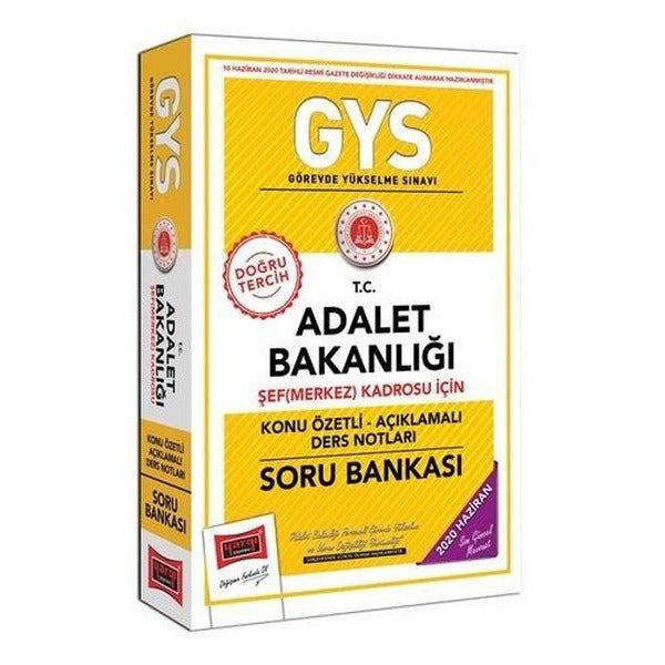GYS T.C. Adalet Bakanlığı Şef (Merkez) Kadrosu İçin Konu Özetli Soru Bankası | Yargı Yayınları (İnce Kapak)