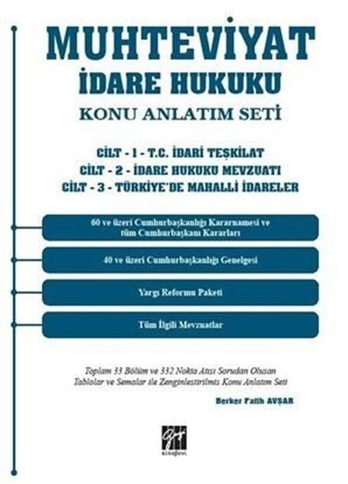 Muhteviyat İdare Hukuku Konu Anlatım Seti