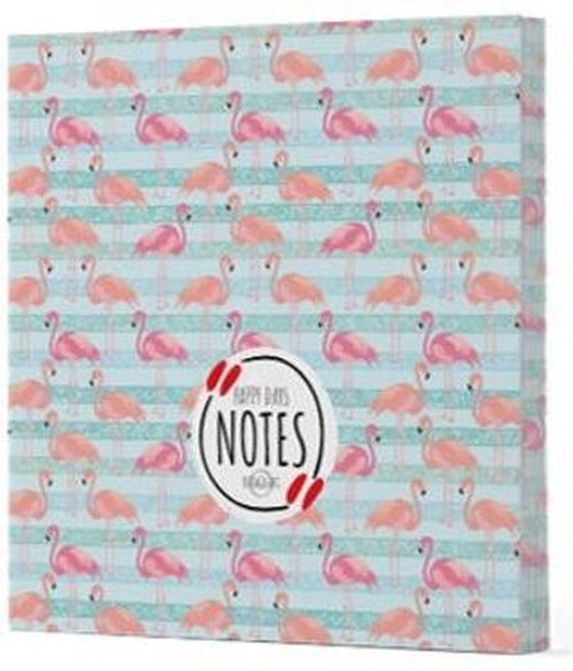 Flamingo 1 - Çizgisiz Yan Boyamalı Defter | Vivago Art