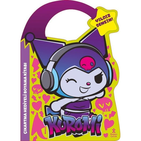 Kuromi - Yıldız Sensin! Çıkartma Hediyeli Boyama Kitabı | Doğan Çocuk (İnce Kapak)