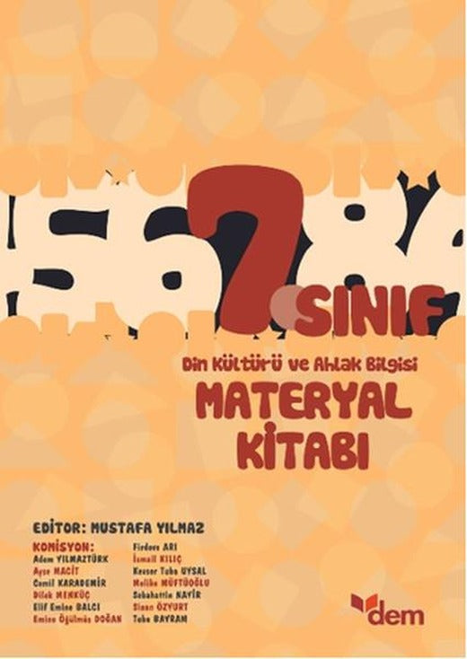 7. Sınıf Din Kültürü ve Ahlak Bilgisi Materyal Kitabı | Dem Yayınları (İnce Kapak)