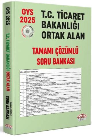 T.C. Ticaret Bakanlığı Tüm Kadrolar İçin Tamamı Çözümlü Ortak Alan Soru Bankası