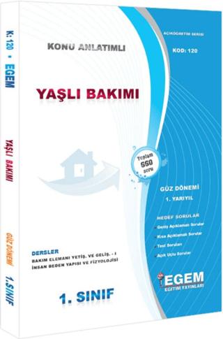 1. Sınıf 1. Yarıyıl Ev İdaresi Yaşlı Bakımı Çocuk Gelişimi Ortak Dersleri Konu Anlatımlı Soru Bankası