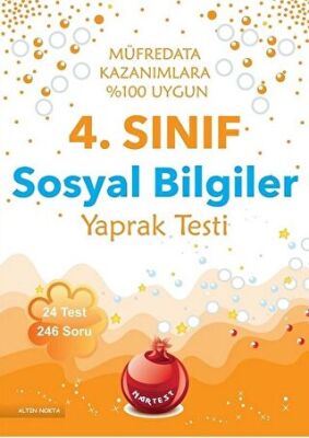 4.Sınıf Sosyal Bilgiler Yaprak Testi - Kolektif kitap kapağı