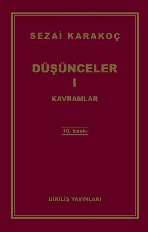 Düşünceler 1: Kavramlar | Diriliş Yayınları (Ciltsiz)