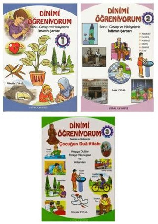 Çocuklar İçin Dinimi Öğreniyorum Soru Cevap ve Hikayelerle (3 Cilt Takım)