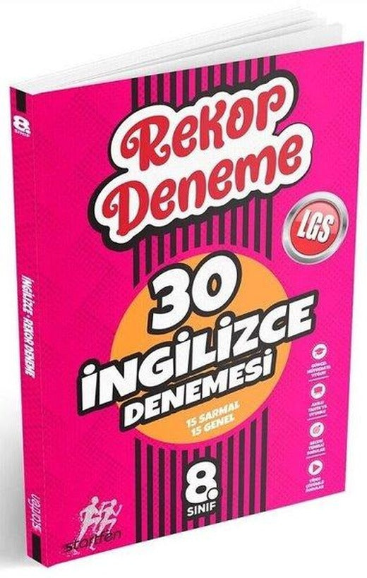 8. Sınıf İngilizce Rekor Deneme | Startfen Yayınları (İnce Kapak)