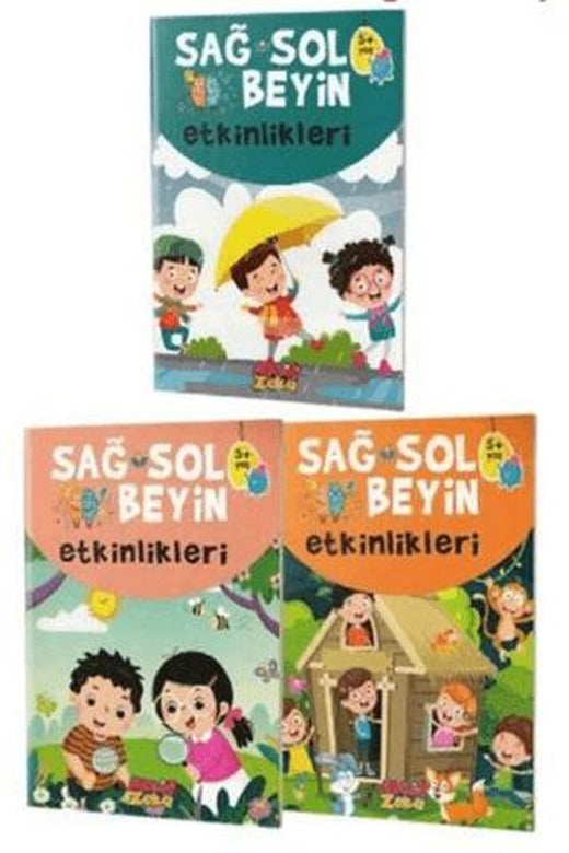 Sağ ve Sol Beyin Etkinlikleri Seti (5+Yaş) | Aktif Zeka Yayınları (Ciltsiz)