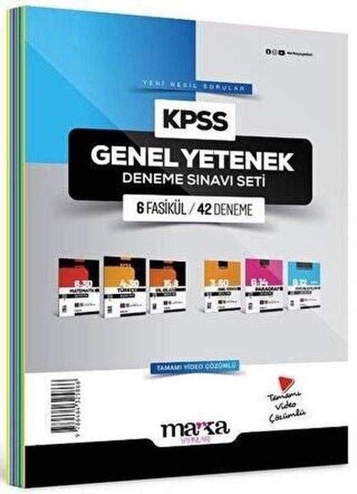 2025 KPSS Genel Yetenek Deneme Sınavı Seti 6 Fasikül 42 Deneme | Marka Yayınları (İnce Kapak)