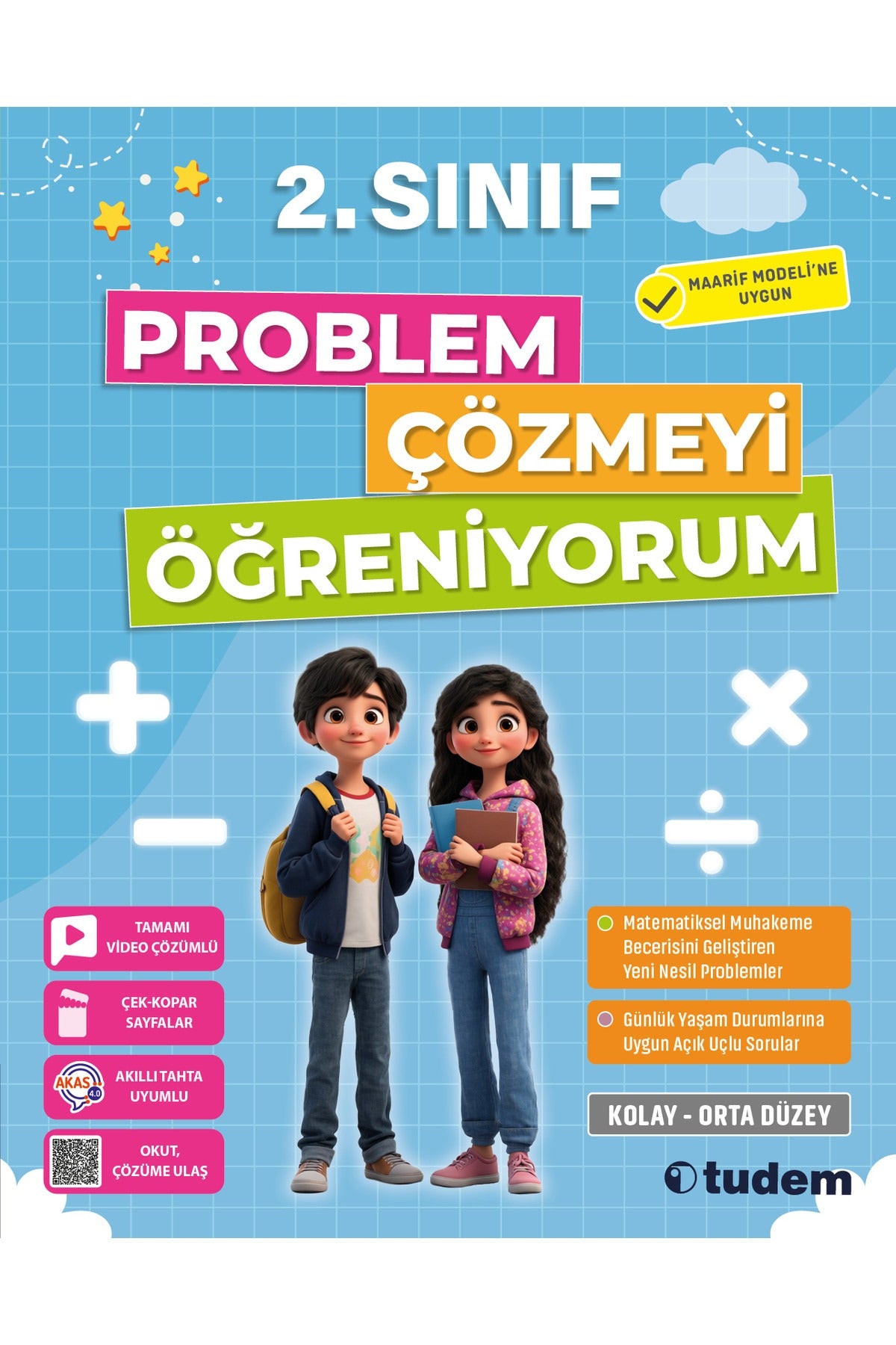 2. Sınıf Problem Çözmeyi Öğreniyorum | Tudem Yayınları - Ders Kitapları (İnce Kapak)