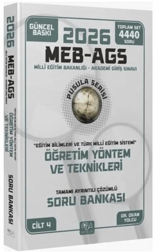 2026 MEB-AGS Eğitim Bilimleri Öğretim Yöntem ve Teknikleri Soru Bankası Çözümlü | CBA Akademi (Ciltsiz)