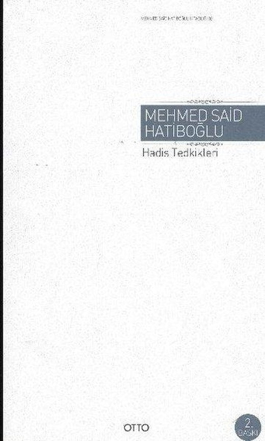 Hadis Tedkikleri | Otto (Ciltli)
