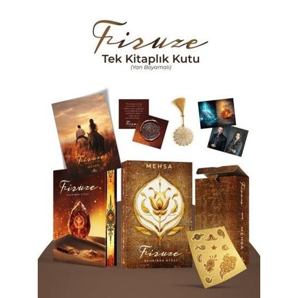 Firuze 1 - Kehribar Ateşi - Tek Kitaplık Kutu - Yan Boyamalı | Ephesus Yayınları (Ciltli)