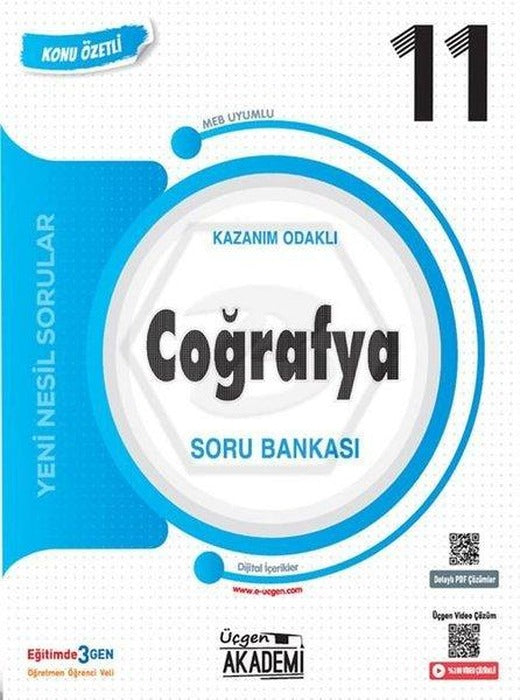 11. Sınıf Coğrafya Konunun Özü Soru Bankası | Üçgen Akademi (İnce Kapak)