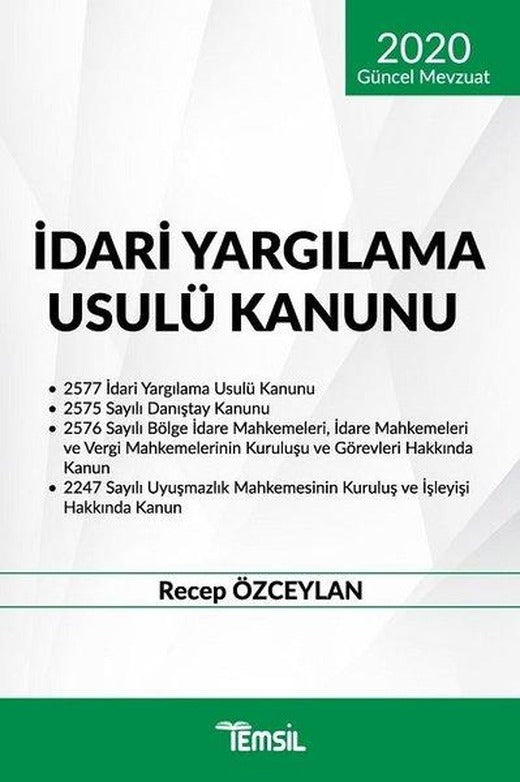 2020 Güncel Mevzuat İdari Yargılama Usulü Kanunu | Temsil Kitap (Cep Boy)