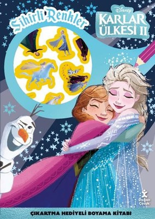 Disney Karlar Ülkesi 2 - Sihirli Renkler Çıkartma Hediyeli Boyama Kitabı | Doğan Çocuk (İnce Kapak)