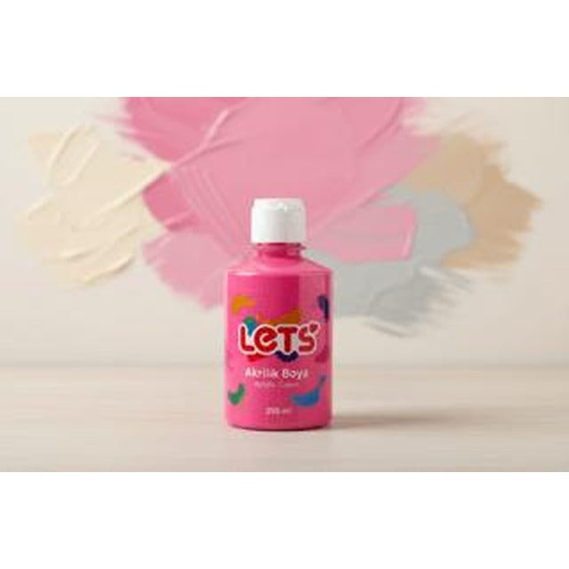 Let’s Akrilik Boya Pembe 250 ml | Lets