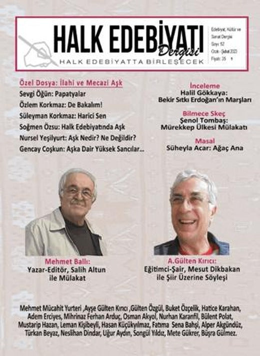 Halk Edebiyatı Dergisi Sayı: 52 Ocak - Şubat 2023 | Halk Edebiyatı Dergisi Yayınları (Ciltsiz)