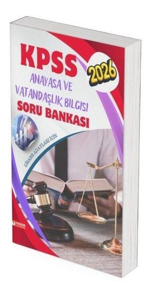 2026 KPSS Lisans Anayasa ve Vatandaşlık Bilgisi Soru Bankası | Teorem Yayınları (İnce Kapak)