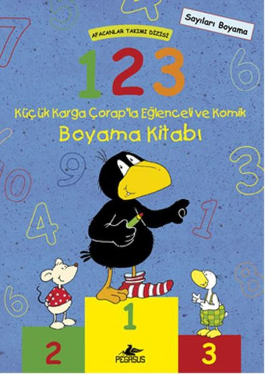 1-2-3 Küçük Karga Çorap'la Eğlenceli ve Komik Boyama Kitabı | Pegasus (Ciltli)