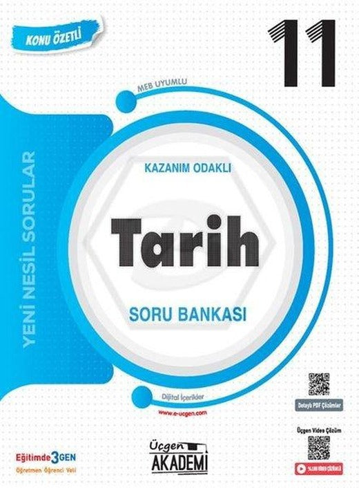 11. Sınıf Tarih Konunun Özü Soru Bankası | Üçgen Akademi (İnce Kapak)