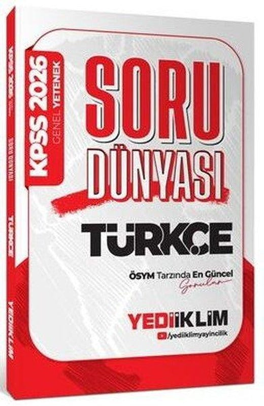 2026 Genel Yetenek Türkçe Soru Dünyası | Yediiklim Yayınları (İnce Kapak)