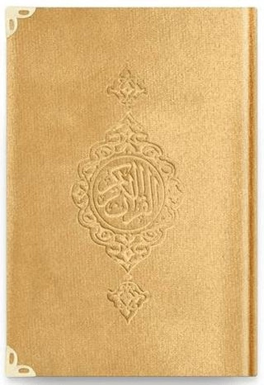 Çanta Boy Kadife Kur'an-ı Kerim (Altın, Yaldızlı, Mühürlü) - 1036 Gold | Hayrat Neşriyat (Ciltli)