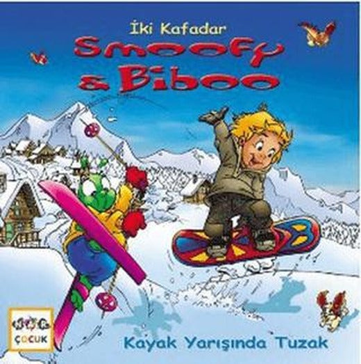 İki Kafadar Smoofy ve Biboo: Kayak Yarışında Tuzak | Nar Çocuk (Ciltsiz)