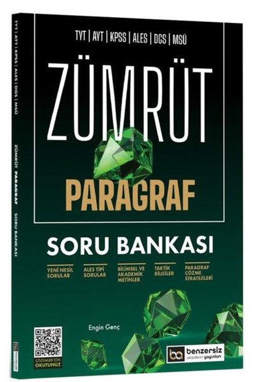 TYT AYT KPSS ALES DGS MSÜ Zümrüt Paragraf Soru Bankası | Benzersiz Akademi Yayınları (İnce Kapak)