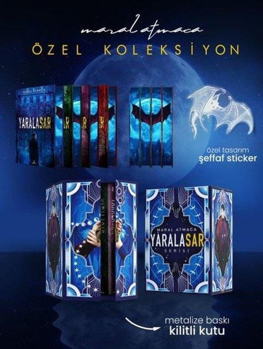Yaralasar Serisi - Yan Boyamalı Kilitli Özel Koleksiyon Seti - 4 Kitap Takım - Kutulu | Ephesus Yayınları (Ciltli)