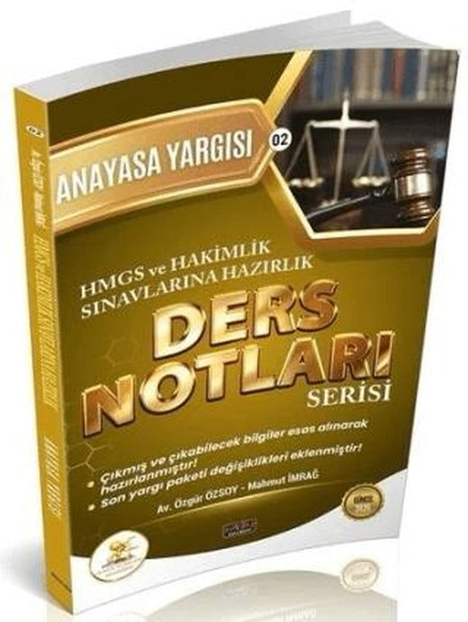 2026 HMGS Hakimlik HUKAL Anayasa Yargısı Ders Notları
