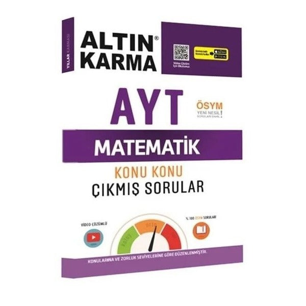 Altın Karma AYT  Matematik  Konu Konu Çıkmış Sorular | Altın Karma Yayınları (Ciltsiz)