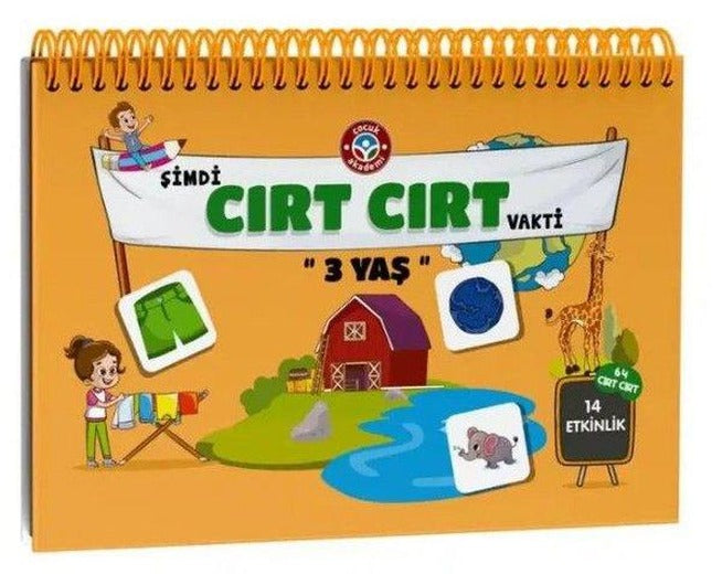 3 Yaş Şimdi Cırt Cırt Vakti | Çocuk Akademi Yayınları (İnce Kapak)