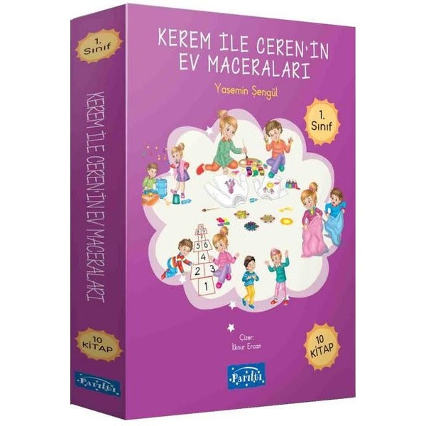 Kerem ile Ceren'in Ev Maceraları Seti - 10 Kitap Takım | Parıltı Yayınları (İnce Kapak)
