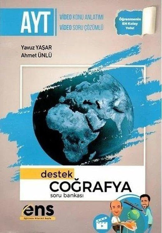 AYT Coğrafya Destek Soru Bankası | Ens Yayıncılık (İnce Kapak)