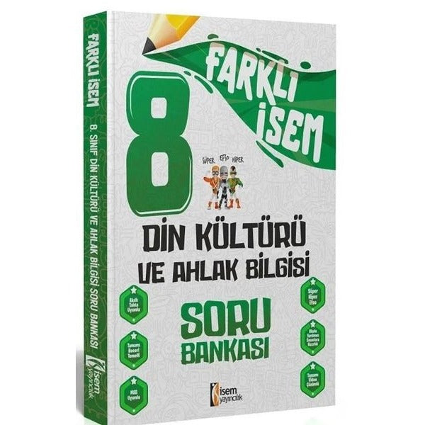 2024 8.Sınıf Din Kültürü ve Ahlak Bilgisi Farklı İsem Soru Bankası | İsem Yayıncılık - Ortaokul (İnce Kapak)