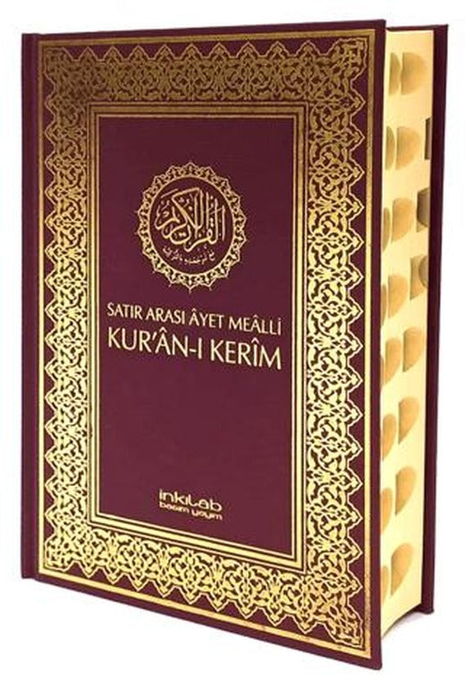 Satır Arası Ayet Mealli Kur’an-ı Kerim (Orta Boy, Kutulu) | İnkılab Yayınları (Ciltli)